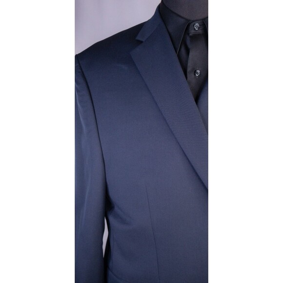 Michael Kors Mens Sport Coat Blazer Jacket 2-Button Navy Blue Sz 48R Wool Blend - Picture 5 of 15